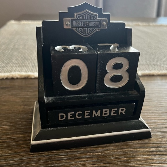 Harley Davidson Perpetual Calendar Flames Hallmark Vintage 2003, black - Picture 1 of 10